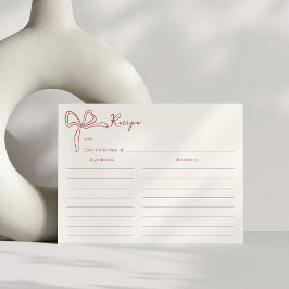 Tarjeta de receta Dolce Vita Bridal Shower