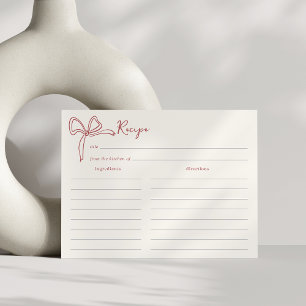 Tarjeta de receta Dolce Vita Bridal Shower