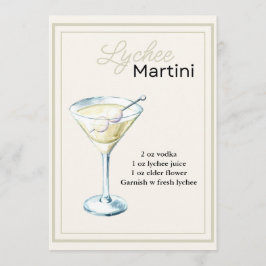 Tarjeta de receta editable Lychee Martini