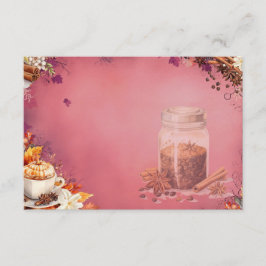 Tarjeta de receta en blanco de azúcar y especias