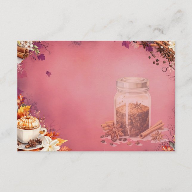 Tarjeta de receta en blanco de azúcar y especias (Anverso)