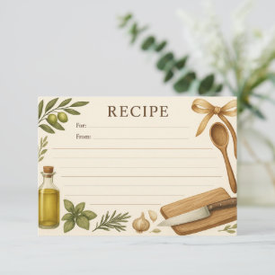 Tarjeta de Receta Enclavada en Sicilia