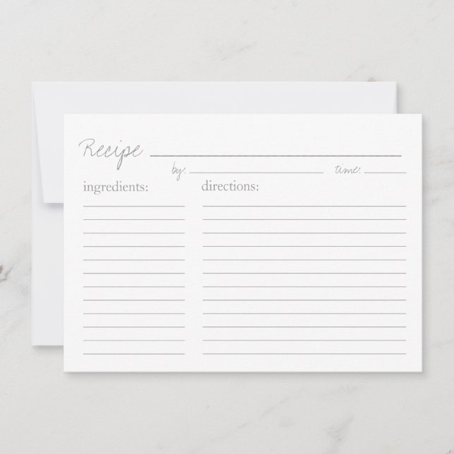 Tarjeta de receta | Estilo de receta (Anverso)