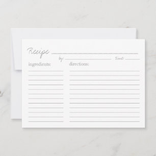 Tarjeta de receta   Estilo de receta