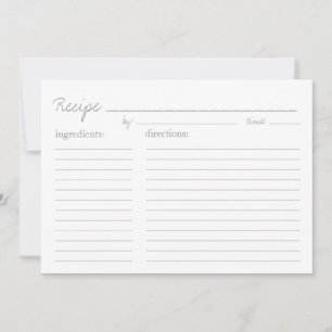 Tarjeta de Receta   Estilo de Receta - 5x7