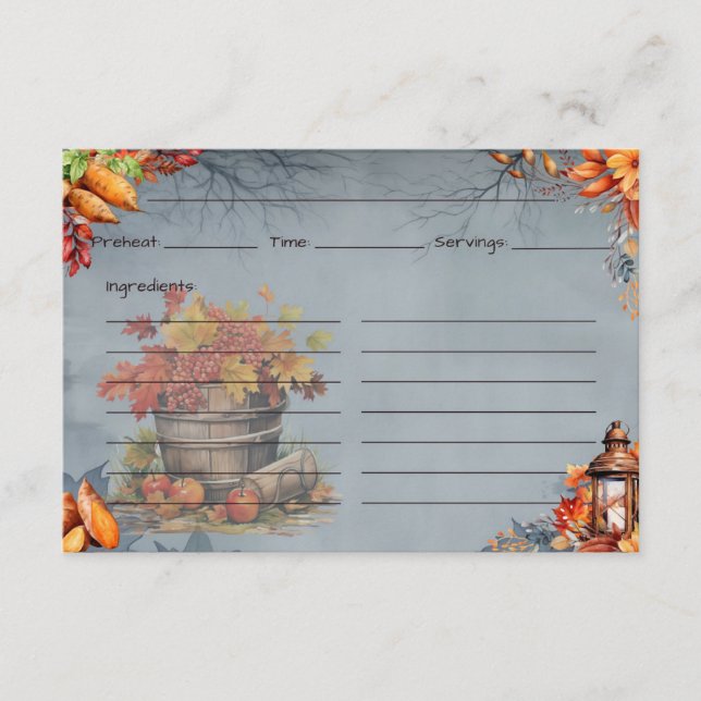 Tarjeta de receta fácil como plato (Anverso)