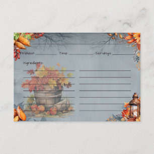 Tarjeta de receta fácil como plato