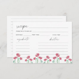 Tarjeta de receta floral