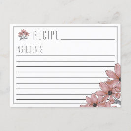 Tarjeta de Receta Floral Cosmo