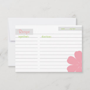Tarjeta de receta Flores pi