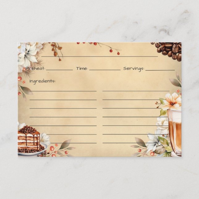 Tarjeta de receta francesa (Anverso)