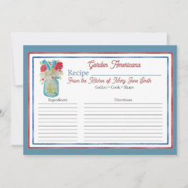 Tarjeta de Receta Garden Americana (Descargable)