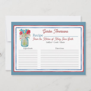 Tarjeta de Receta Garden Americana (Descargable)