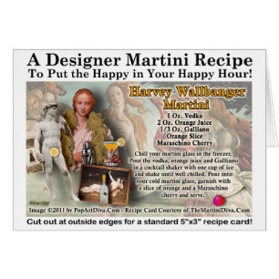 Tarjeta de receta Harvey Wallbanger Martini