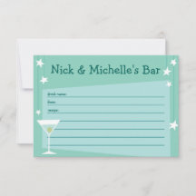 Tarjeta de receta inspirada en retro