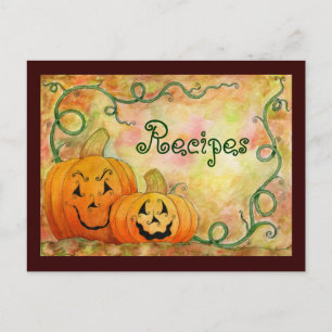 Tarjeta de receta Jack O'Lanterns