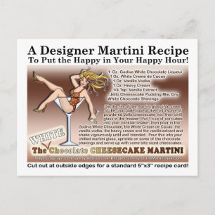 Tarjeta de receta Martini de Cheesecake de chocola