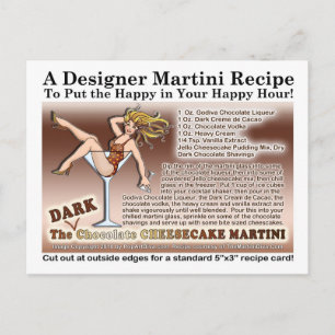 Tarjeta de receta Martini de Cheesecake de chocola