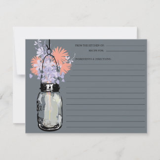 Tarjeta de receta Mason Jar