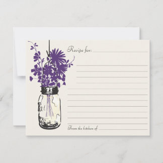 Tarjeta de receta Mason Jar