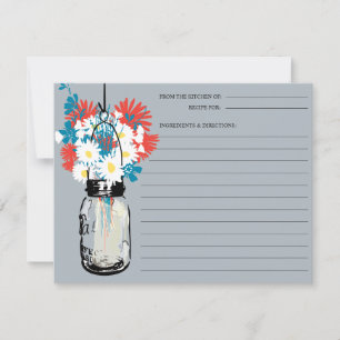 Tarjeta de receta Mason Jar