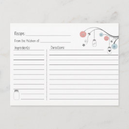 Tarjeta de receta Mason Jar Tree