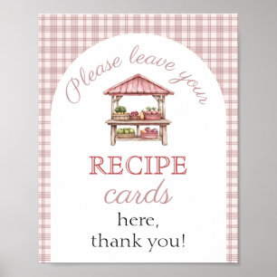 tarjeta de receta Mercado Country Rosa señal para 