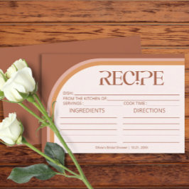 Tarjeta de receta moderna para la tipografía artís