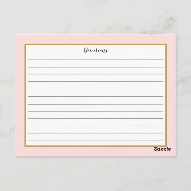 Tarjeta de receta monográfica Rubor Pink Gold Foli (Reverso)