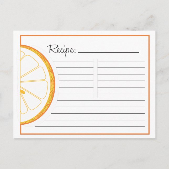 Tarjeta de receta naranja (Anverso)