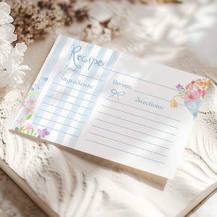 Tarjeta de receta nupcial de Coquette Bridal