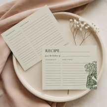 Tarjeta de Receta Nupcial Dibujada a Mano Fresh Of