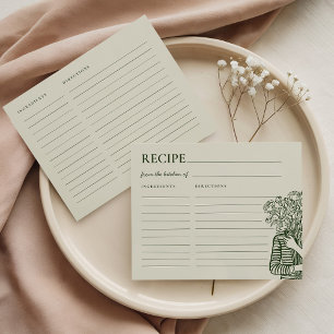 Tarjeta de Receta Nupcial Dibujada a Mano Fresh Of