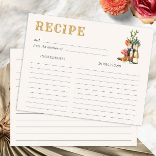 Tarjeta de receta occidental