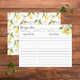 Tarjeta de receta para bifurcación de árbol de flo