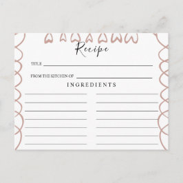 Tarjeta de receta para Boda del corazón