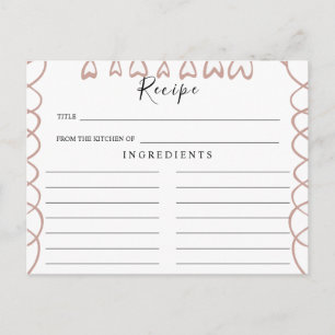 Tarjeta de receta para Boda del corazón