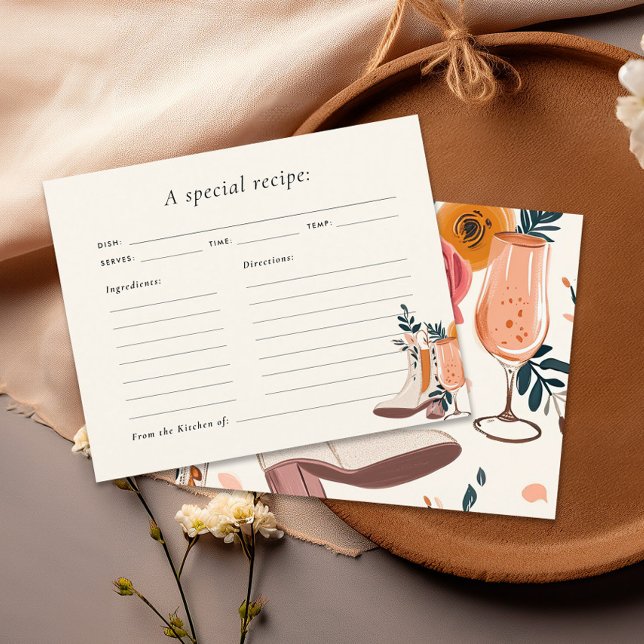 Tarjeta de receta para boots y flores occidentales (Subido por el creador)
