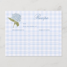 Tarjeta de Receta para Bridal Shower de Hortensia