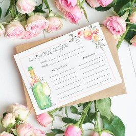 Tarjeta de receta para Brunch y brunch bubbly brid