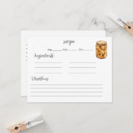 Tarjeta de receta para cookies