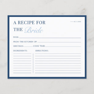 Tarjeta de Receta para Desayuno de Novia Moderna A