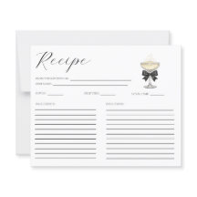 Tarjeta de receta para despedida de soltera con ch