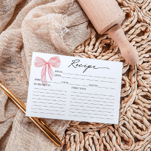 Tarjeta de receta para despedida de soltera con la