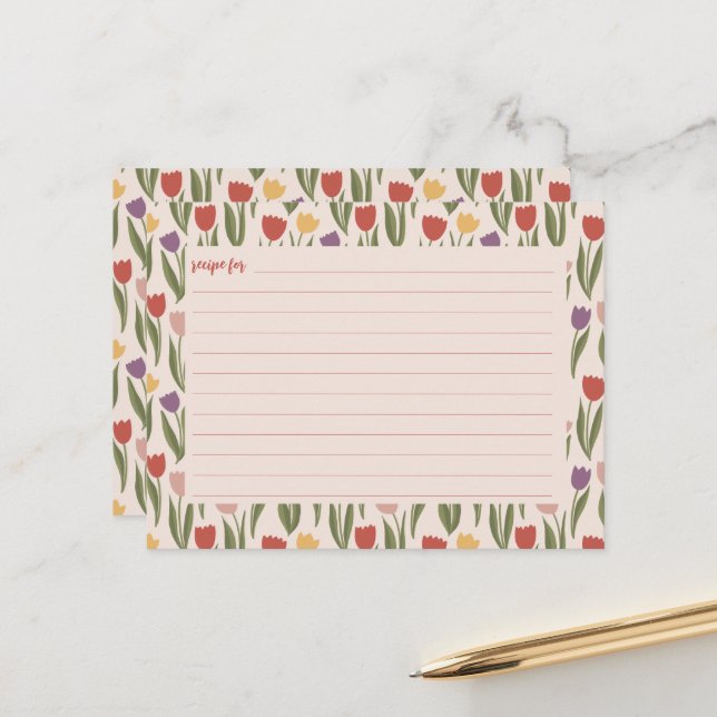 Tarjeta de receta para despedida de soltera de tul (Anverso/Reverso In Situ)