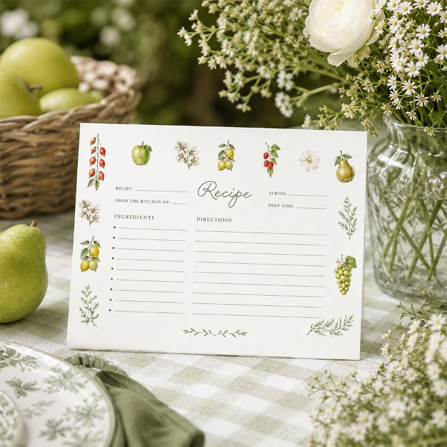 Tarjeta de Receta para Despedida de Soltera Fresh  (Subido por el creador)