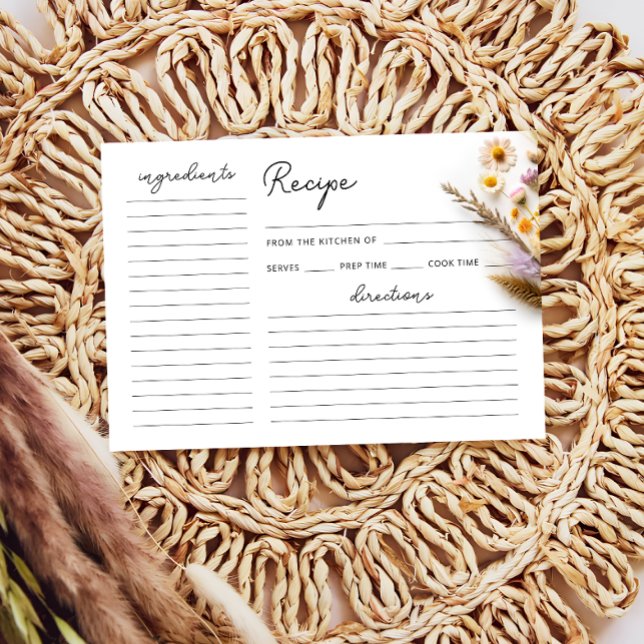 Tarjeta de receta para ducha con flores de flores  (Subido por el creador)