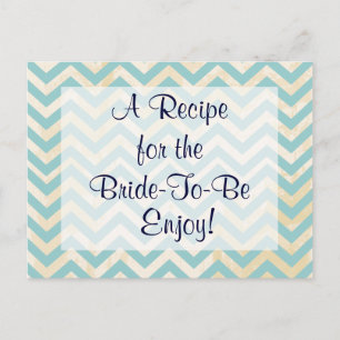 Tarjeta de receta para ducha de novia
