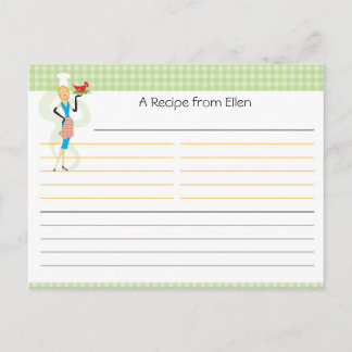 Tarjeta de receta para ducha de novia