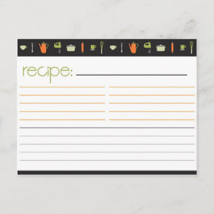 Tarjeta de receta para ducha de novia